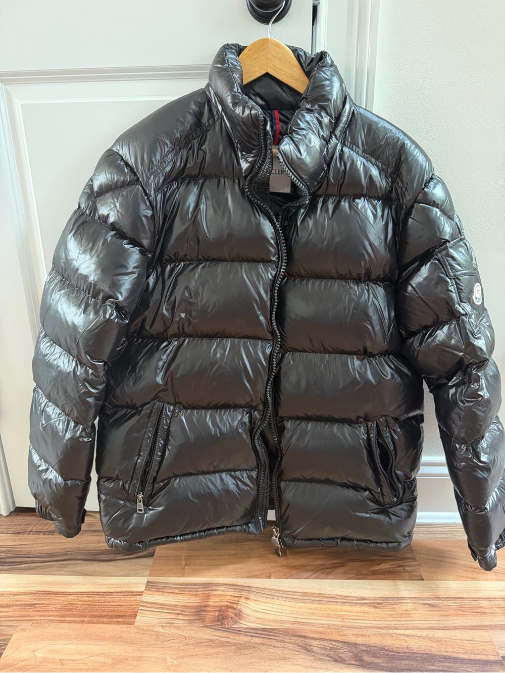 Moncler Men's Glossy Black Down Puffer Jacket